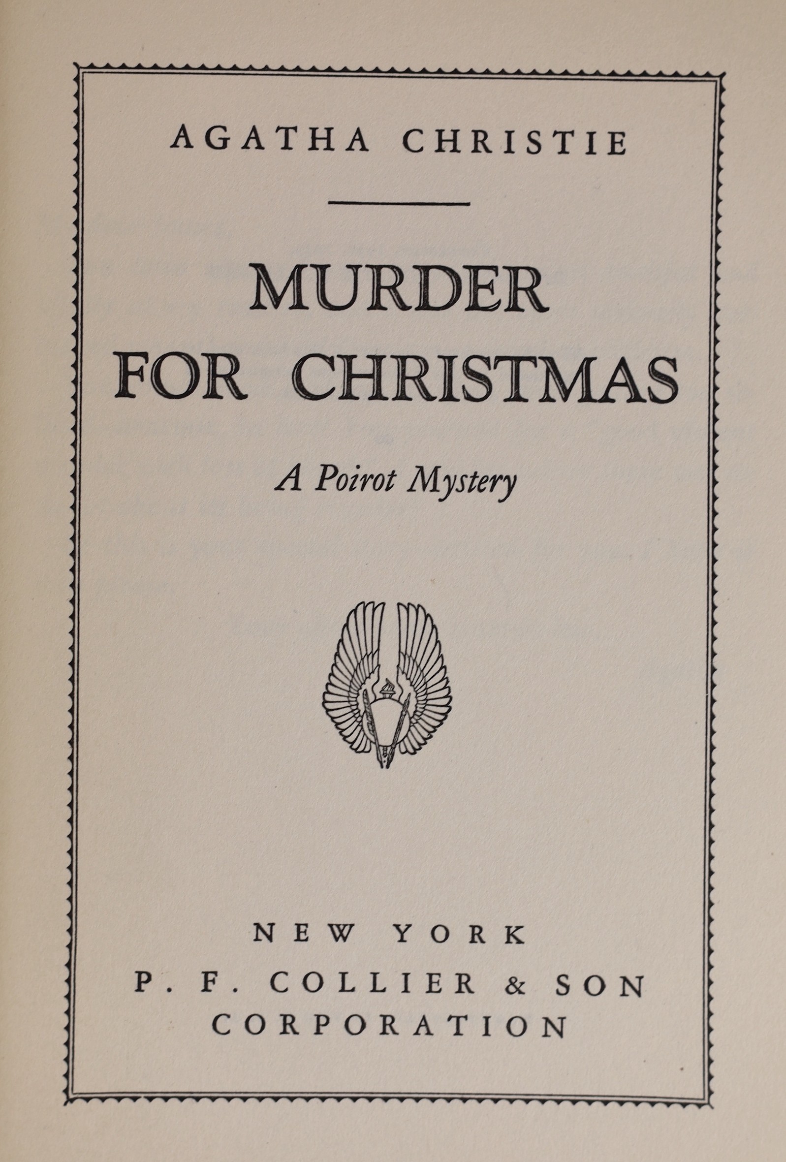 Christie, Agatha - 6 works (5 being Poirot mysteries), consisting Death on the Nile, 1937; Poirot Loses a Client, 1937; Murder for Christmas, 1939; Appointment with Death, 1938; Cards on the Table, 1936 and Easy to Kill,
